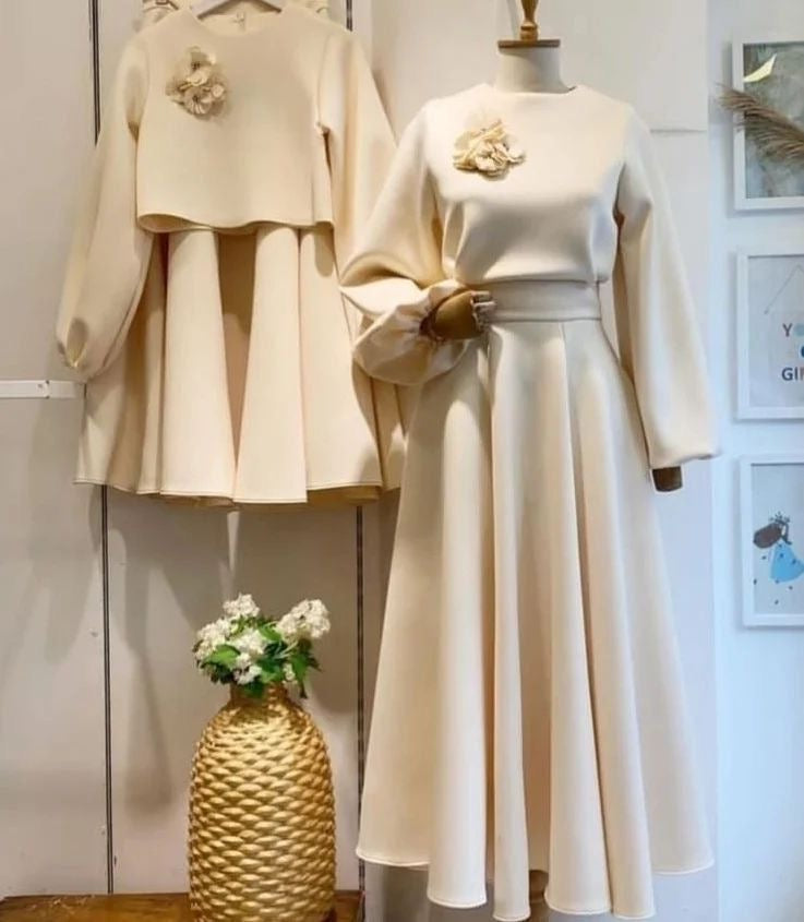 Two pieces set prom maxi dress graduation dress muslim fashion 2024 –  Anna's Couture Dresses