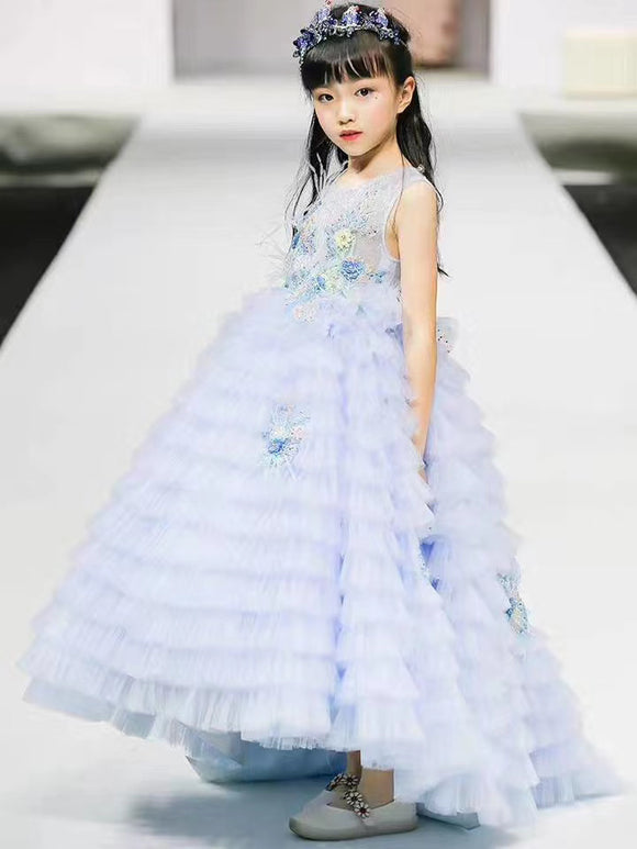 Princess layers tulle tutu pageant little flower girl dresses
