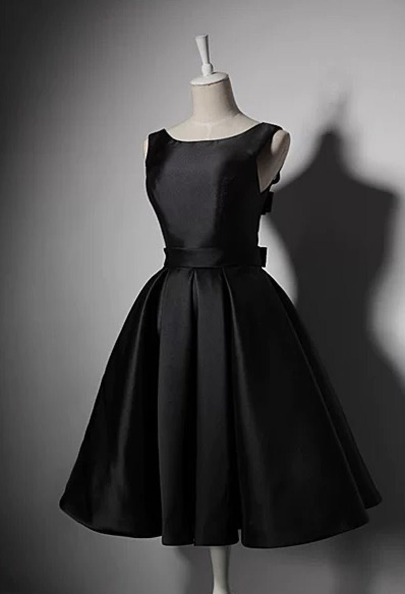 Off shoulder knee length little black modern chic bridesmaid party dre Anna's Couture Dresses Off shoulder knee length little black modern chic bridesmaid party dre Anna's Couture Dresses
