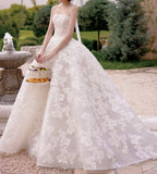 Customization chic strapless lace appliqués ball gown skirt wedding dresses 2025