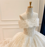 Personally customized cored lace lace appliques ball gown skirt wedding dresses 2025 sweeping and cathedral length