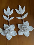 Handmade embroidery beaded 3D flowers for dresses designs embellishments ,decoration ,as DIY gifts