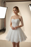 Customized sweetheart knee length reception dress for wedding