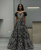 Gorgeous glitter blush pink light blue prom birthday graduation dresses with detachable sleeves personalized 2025 Autumn