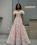 Gorgeous glitter blush pink light blue prom birthday graduation dresses with detachable sleeves personalized 2025 Autumn