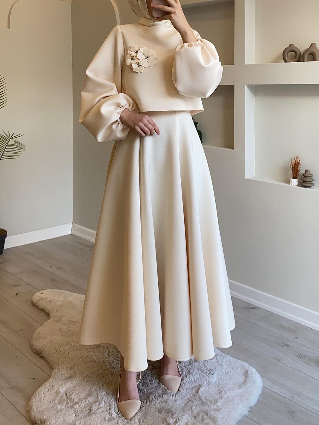 Two pieces set prom maxi dress graduation dress muslim fashion 2024 Anna's Couture Dresses Two pieces set prom maxi dress graduation dress muslim fashion 2024 Anna's Couture Dresses