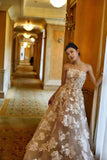 Anna’s Couture Offering Customization chic strapless lace appliqués ball gown skirt wedding dresses 2025