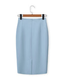 Sky Blue Tailored Suit Sets:blazer,skirt and pants