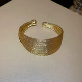 Metal alloy bracelet in gold silver color