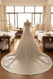 Anna customized off shoulder sheer corset top with lace and slit  ball gown skirt wedding dresses 2025
