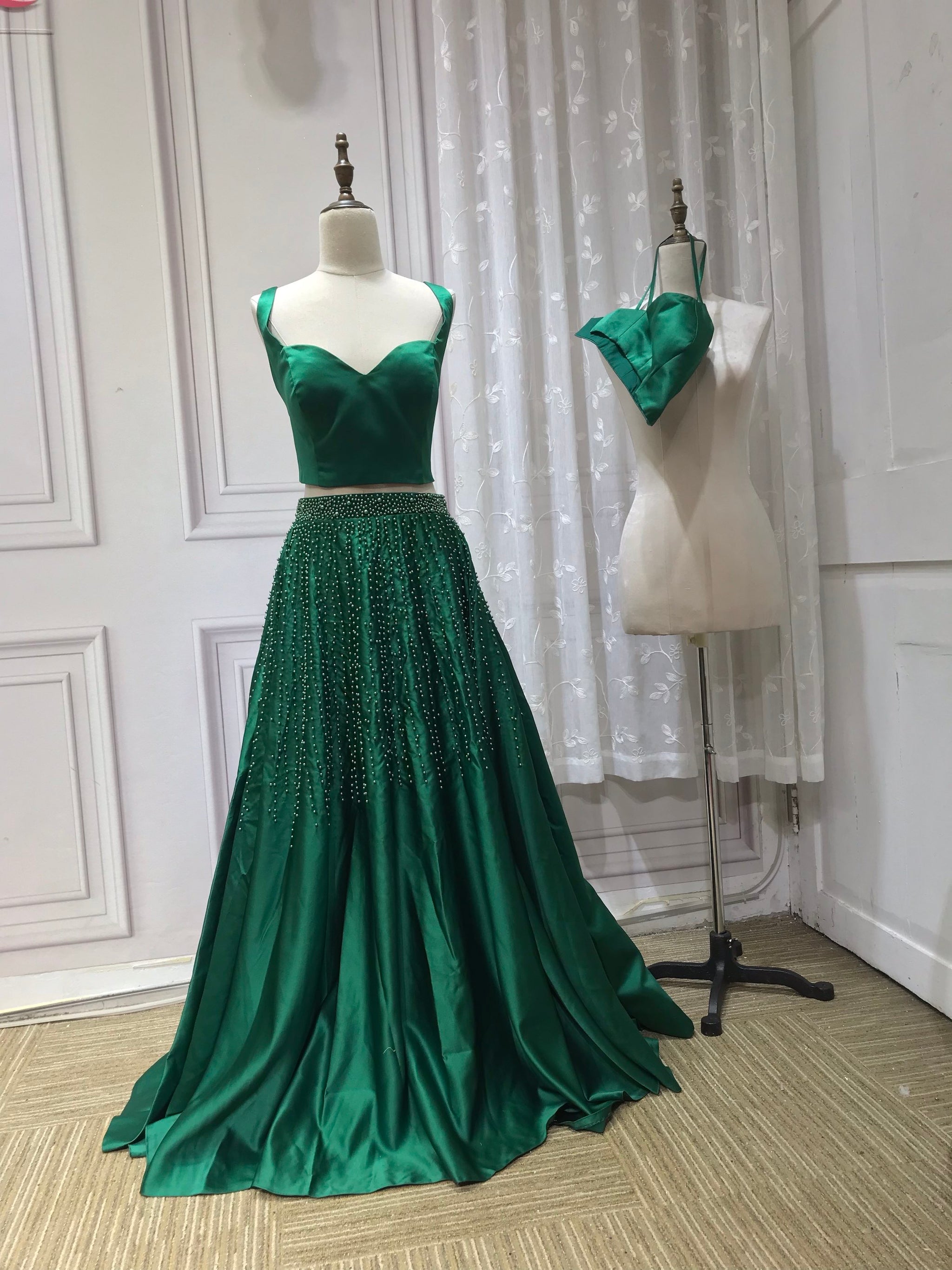slim fit dress slacks Green Long Vintage Prom Party Dresses Formal Evening Dress cg25893