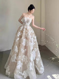 Anna’s Couture Offering Customization chic strapless lace appliqués ball gown skirt wedding dresses 2025