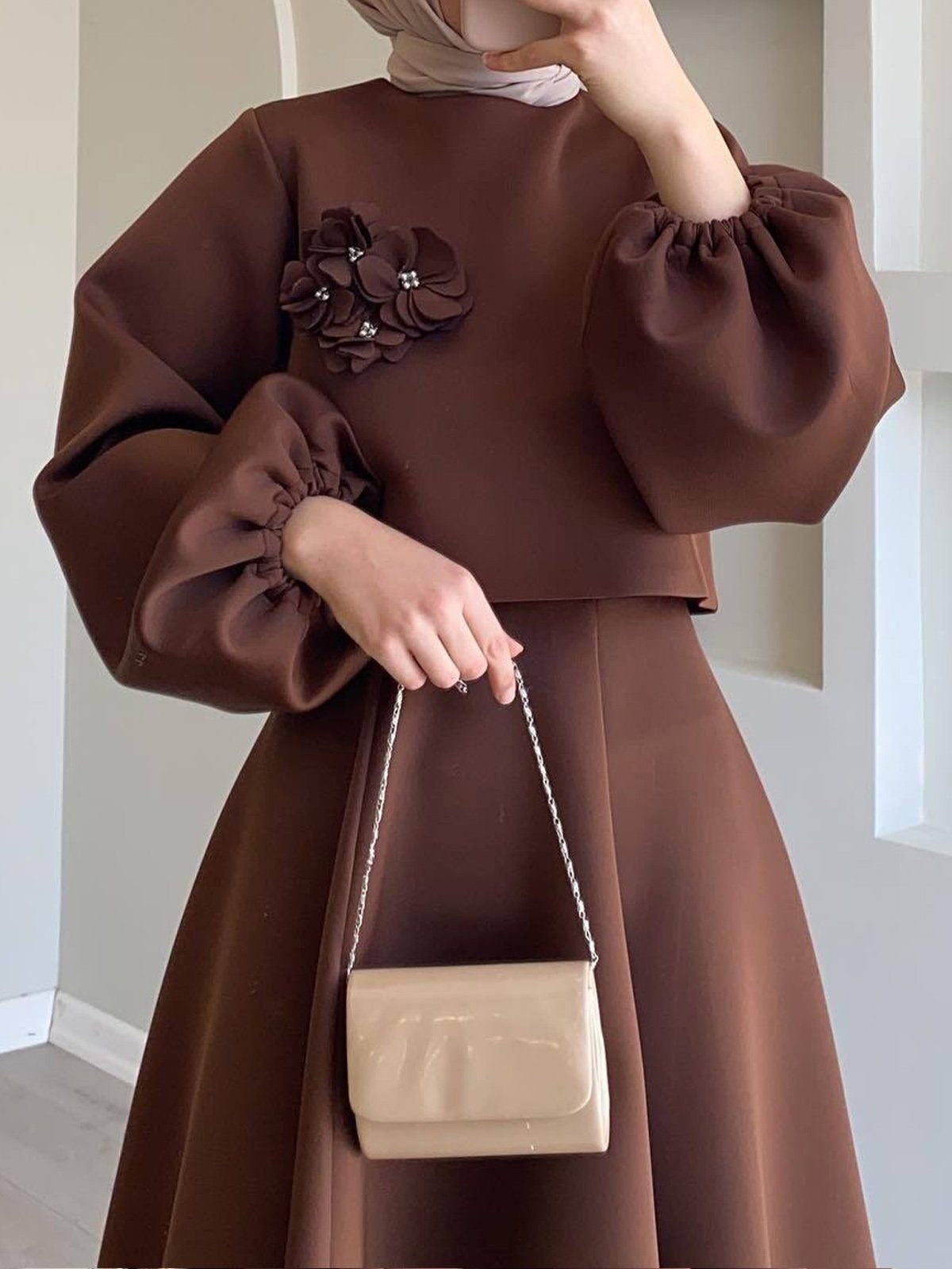 Two pieces set prom maxi dress graduation dress muslim fashion 2024 Anna's Couture Dresses Two pieces set prom maxi dress graduation dress muslim fashion 2024 Anna's Couture Dresses