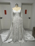 Customization trendy style two piece mermaid wedding dress,heavy beaded lace skirt wedding dress 2026