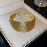 Metal alloy bracelet in gold silver color