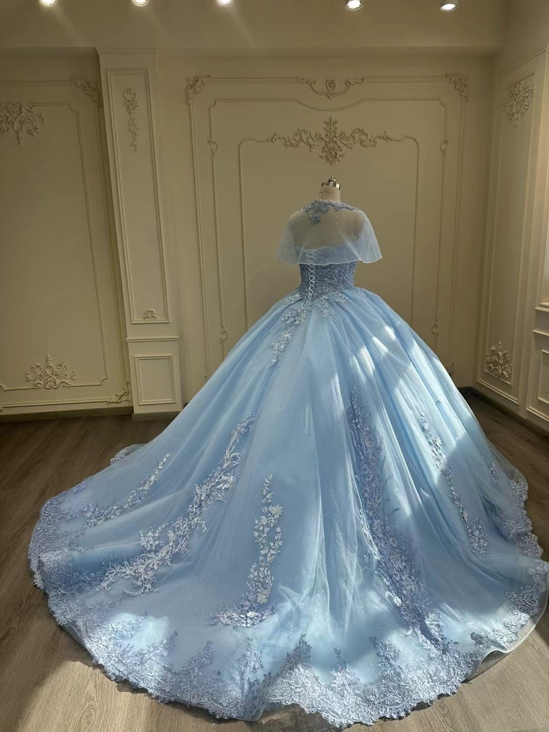 princess prom dress blue Royal Blue Princess A Line Off the Shoulder Corset Prom Dress with Lace Ruffles Royal Blue / 00