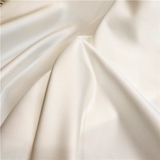 Off white cream color silk satin simple a line prom dress wedding dress