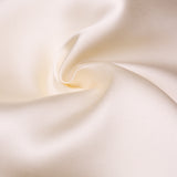 Off white cream color silk satin simple a line prom dress wedding dress