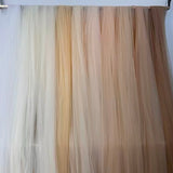 Customization simple and elegant off shoulder tulle prom dress with front side slit