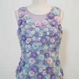 Handmade embroidery beaded 3D flowers for dresses designs embellishments ,decoration ,as DIY gifts, mixed size and color