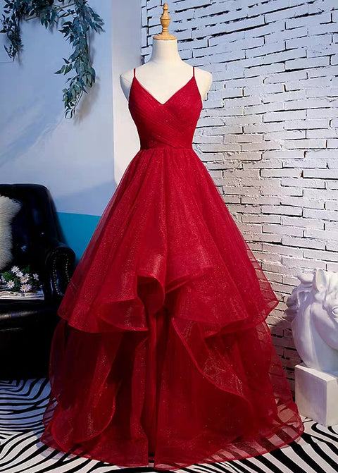 open lace back dress Red Prom Dress 2021 Fantasy Gown Lace Tulle Lace-Up Back Custom Color / 12 open lace back dress Red Prom Dress 2021 Fantasy Gown Lace Tulle Lace-Up Back Custom Color / 12