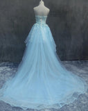 Blue wedding dress