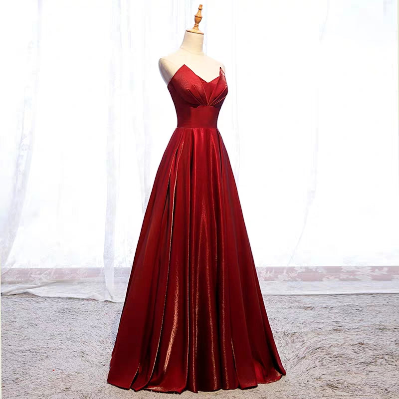 burgundy red corset strapless shimmer matte satin formal prom dress 20 Anna's Couture Dresses burgundy red corset strapless shimmer matte satin formal prom dress 20 Anna's Couture Dresses