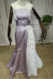 Purple and ivory mermaid prom dress - Anna's Couture Dresses