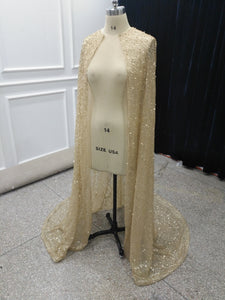 Gold sliver ivory white glitter shiny wedding cape Anna's Couture Dresses Gold sliver ivory white glitter shiny wedding cape Anna's Couture Dresses