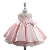 Little baby girl toddlers pink green ivory white tutu party dress - Anna's Couture Dresses