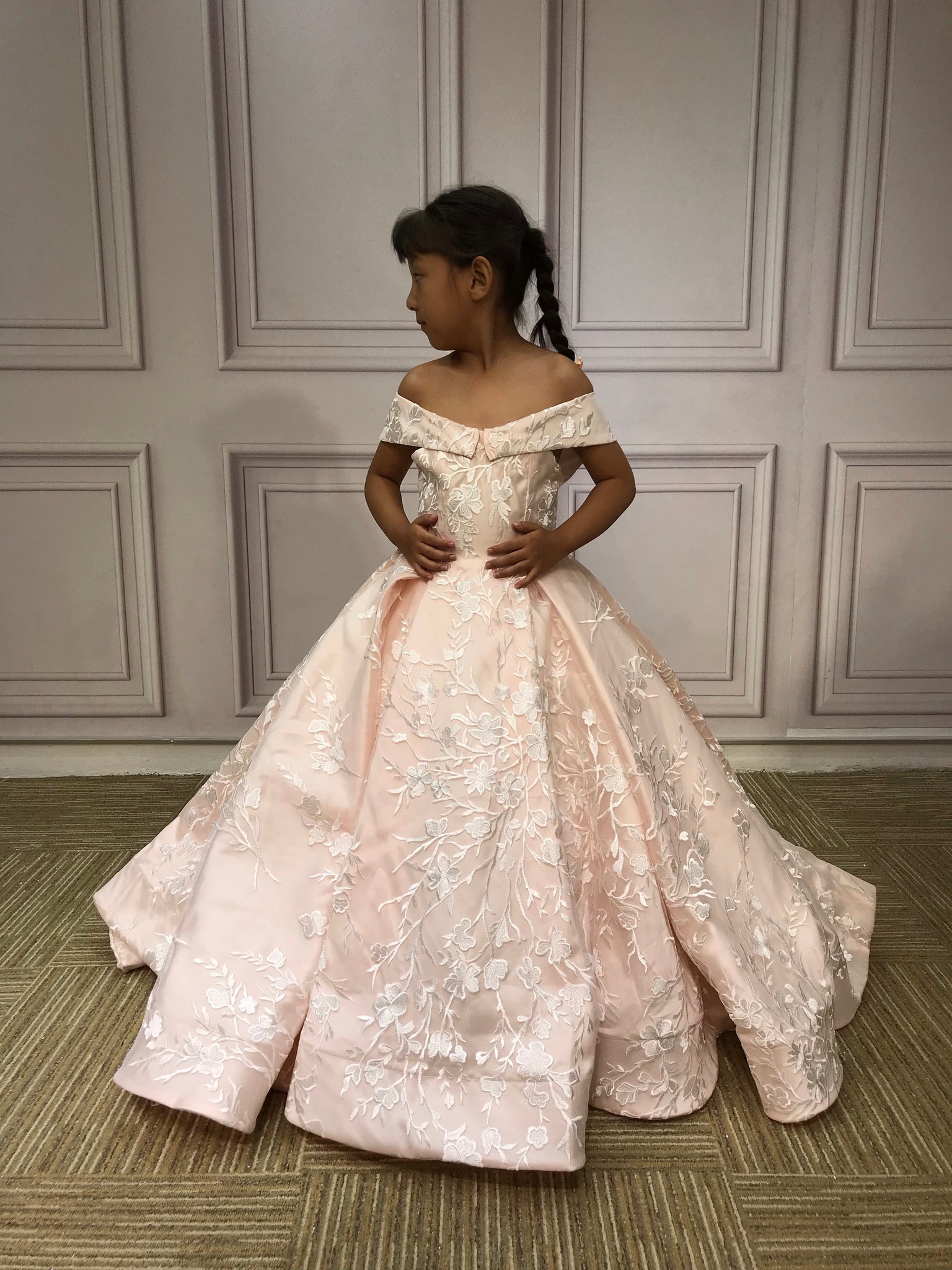 Buy JOYA CREATION Mama's Princess Girl's Dress/Frock Tutu Style Midi/Knee  Length Short Sleeveless Dress Girls (4-5Y) Peach at Amazon.in