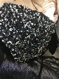 Off shoulder sparkling sequins ball gown prom dress 2020