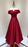 Chic tea length red prom dress 2020