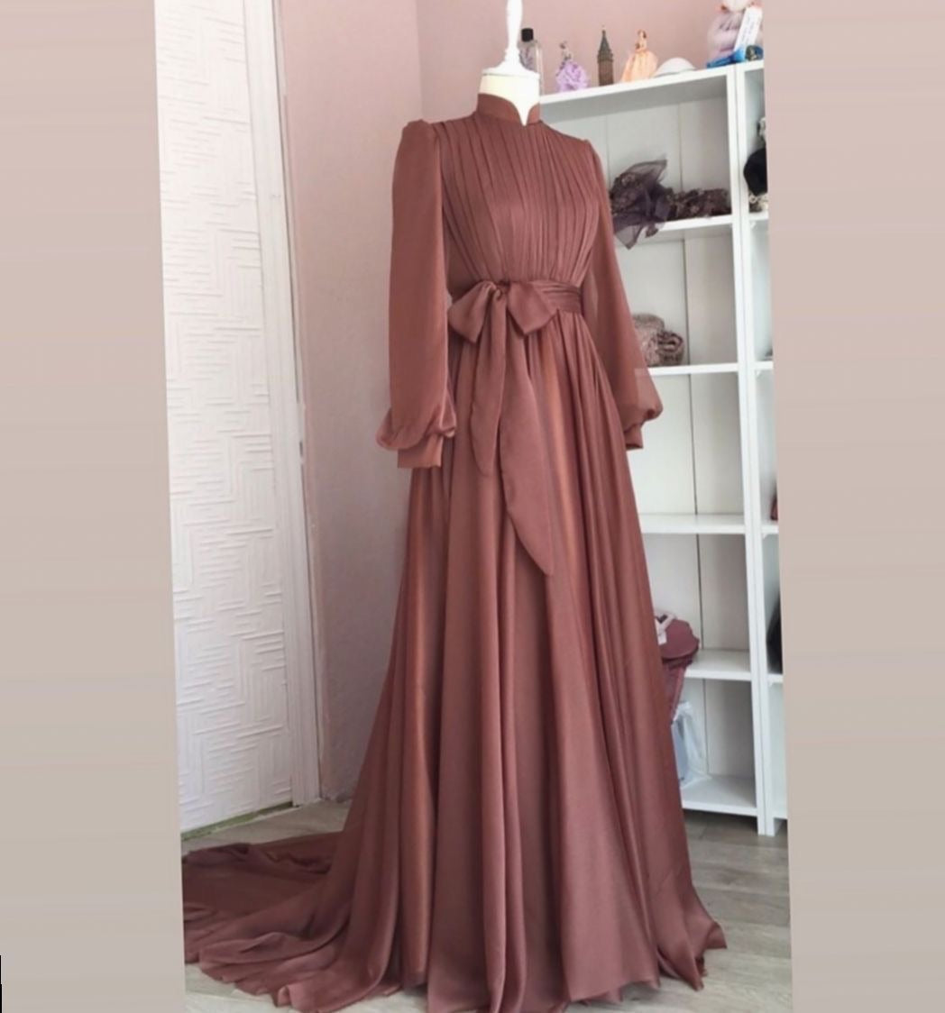 Long sleeves cape Muslim fashion prom dresses 2020 Anna's Couture Dresses Long sleeves cape Muslim fashion prom dresses 2020 Anna's Couture Dresses