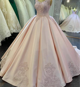 Fairytale baby pink ball gown skirt wedding prom dress