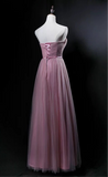 Harry styles pink tulle strapless bridesmaid dresses