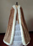 Christmas gift off white winter wedding accessories fur cloak with hoop