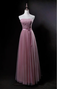 Harry styles pink tulle strapless bridesmaid dresses
