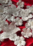 3D artificial pearls crystals handmade beaded flowers for wedding DIY decorating designs