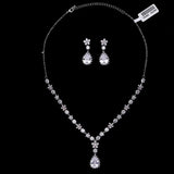 Chic crystals pearls handmade bridal necklace jewelry set