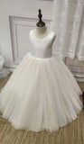 Glitter fabric tutu puffy skirt little girl birthday dress flower girl dresses - Anna's Couture Dresses