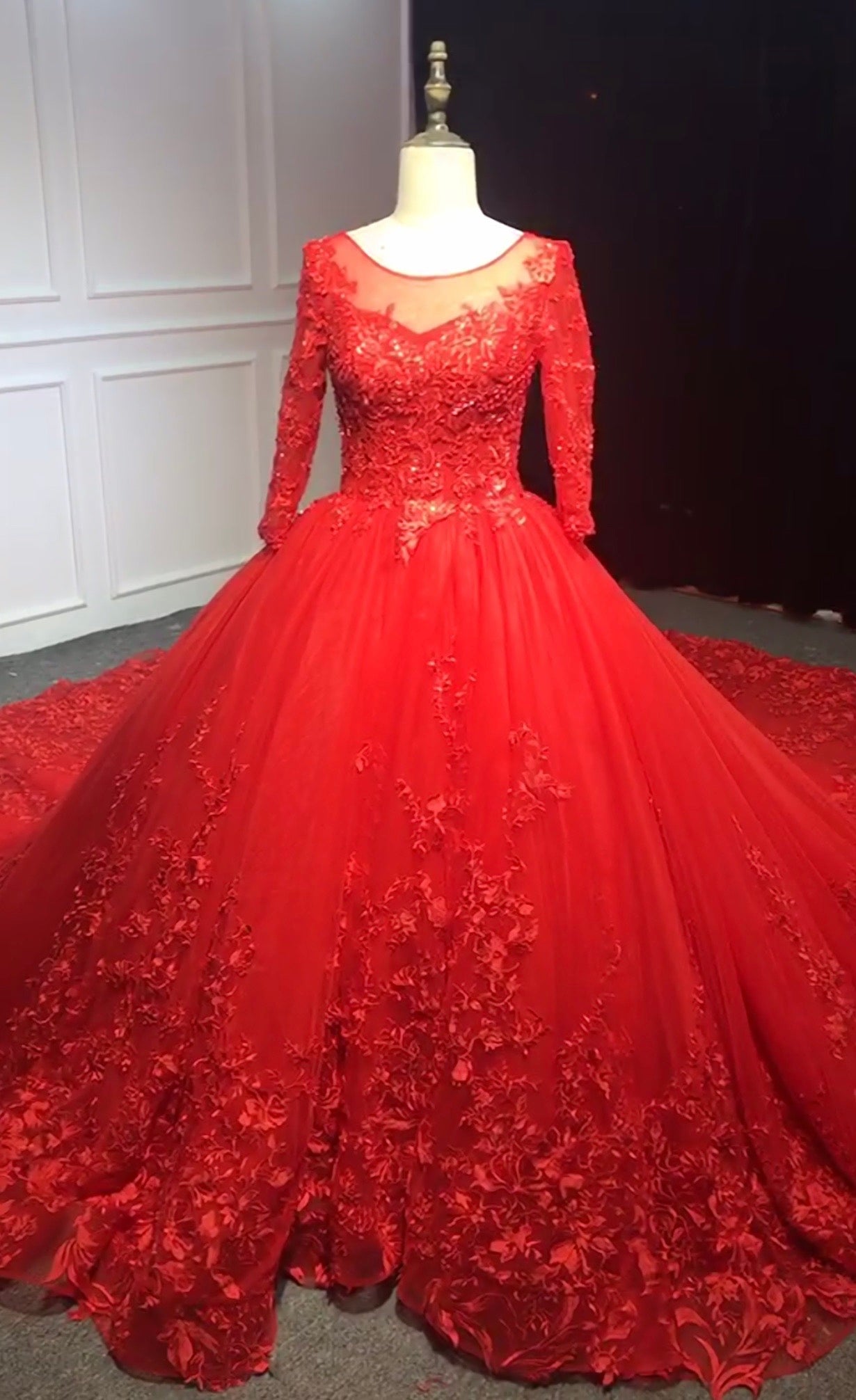 Unique Red Wedding Dresses Ball Gown Sequins Glitter Beadings Bridal  Wedding Gowns For Church Duabi Arabic Gown Lace-up Back - AliExpress