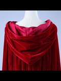 Christmas gift red velvet satin winter wedding accessories cosplay cloak with hoop