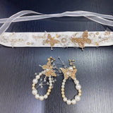 Chic bridal head sash handmade