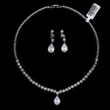 Chic simple crystals handmade bridal necklace jewelry accessories sets