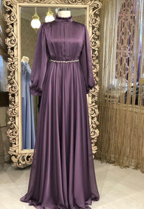 Chiffon long sleeves high neck Muslim fashion prom dress 2020 – Anna's ...