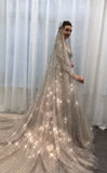 100% handmade heavy beaded sequins and crystals couture sparkling ball gown Muslim wedding dress 2021#112201