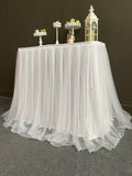 Soft sheer tulle net table runners cloth fabric textile for wedding stage decoration background DIY clothes dresses