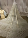 High collar long sleeves crystals pearls all beaded sparkling luxury Muslim fashion wedding dresses 2020