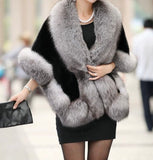 Christmas gift red white black winter wedding accessories fur jacket